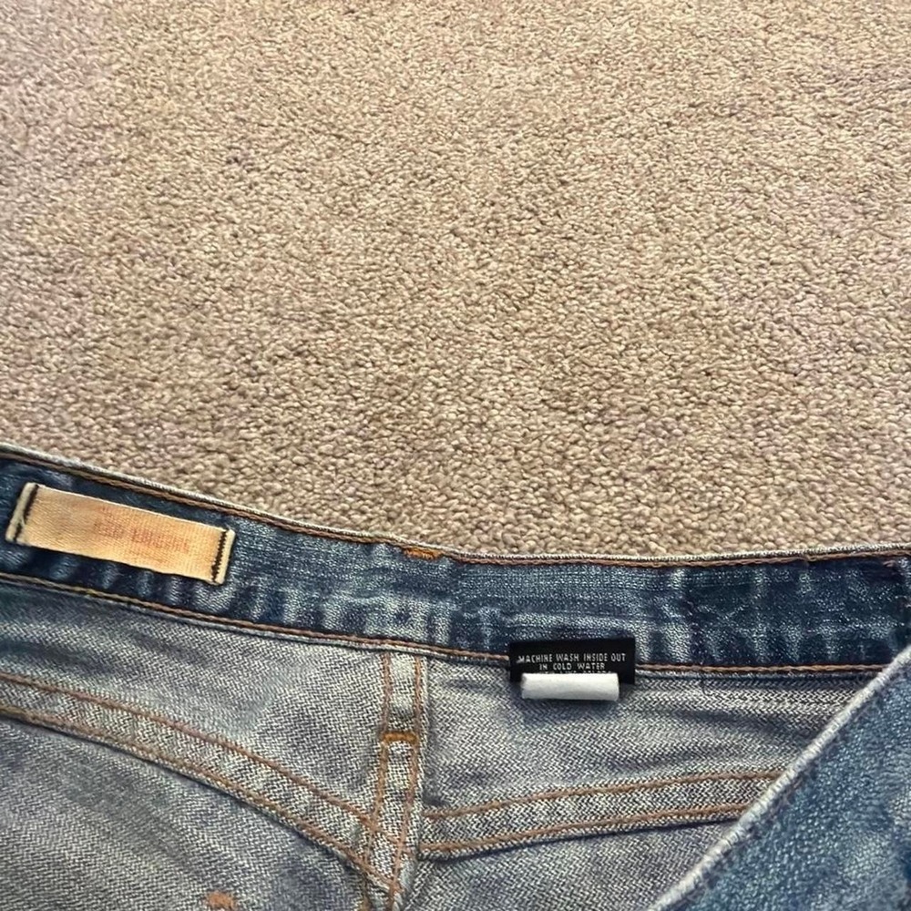 28x32 Blue Bootcut Flared 2000s Jeans Y2K Vintage - Picture 3 of 6